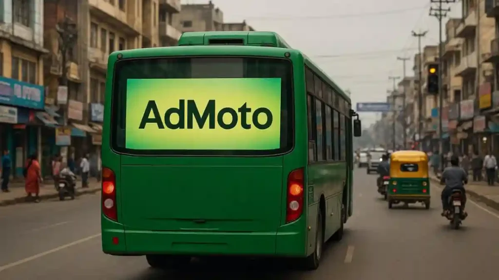 AdMoto Awareness Display In Bus Back Side