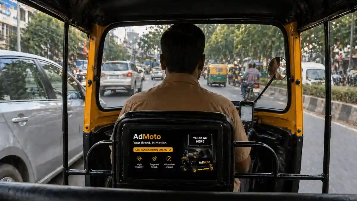 AdMoto LED Advertising inside Auto